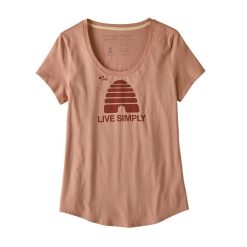 Patagonia Live Simply® Hive Organic Cotton Scoop T-Shirt Scotch Pink SCPI