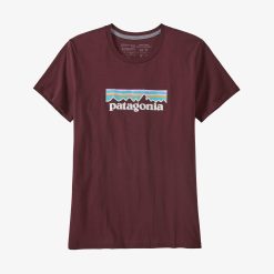 Patagonia Women’s Pastel P-6 Logo Organic Cotton Crew T-Shirt Dark Ruby DAK