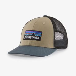 Patagonia P-6 Logo LoPro Trucker Hat El Cap Khaki w/Plume Grey EPGR