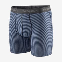 Patagonia Men’s Essential Boxer Briefs – 6″ Fathom Stripe: New Navy FMNY