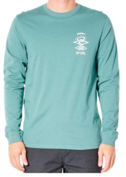 Rip Curl Search Icon L/S Tee Muted Green