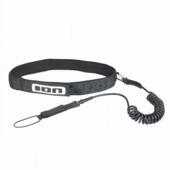 ION Leash Wing/SUP Core Coiled Hip Safety Leash Black