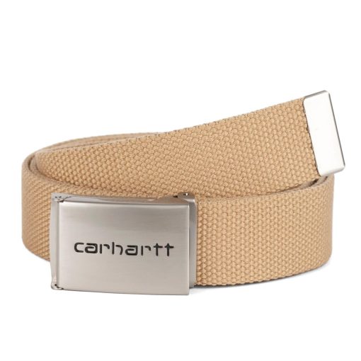 Carhartt WIP Clip Belt Chrome Hamilton Brown