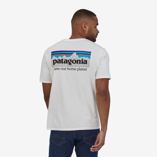 Patagonia Men’s P-6 Mission Organic T-Shirt White WHI