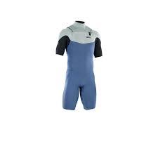 ION Wetsuit Element 2/2 Shorty SS Front Zip Men Cascade-Blue