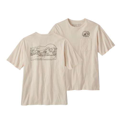 Patagonia Men’s Lost and Found Organic Pocket T-Shirt Undyed Natural UDNL