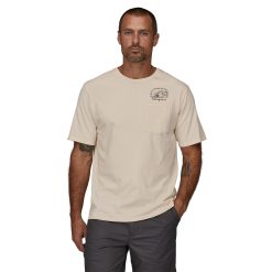 Patagonia Men’s Lost and Found Organic Pocket T-Shirt Undyed Natural UDNL