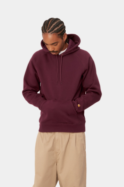 Carhartt WIP Hooded Chase Sweat Amarone/Gold