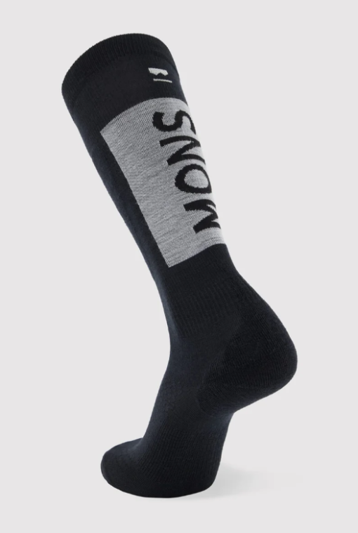 Mons Royale Atlas Snow Sock Black Unisex