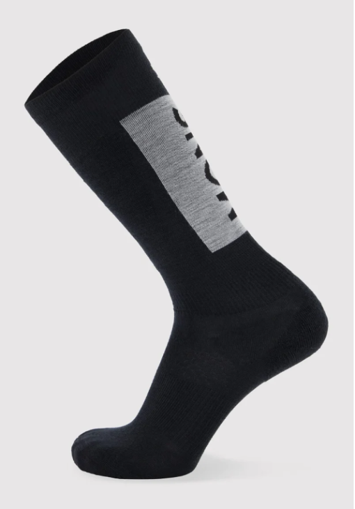 Mons Royale Atlas Snow Sock Black Unisex