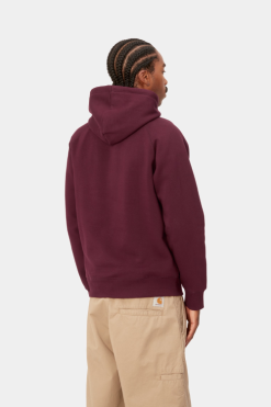 Carhartt WIP Hooded Chase Sweat Amarone/Gold
