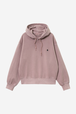 Carhartt WIP Hooded Nelson Sweat Glassy Pink Garment Dyed