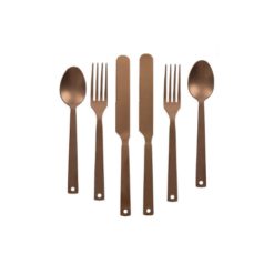 Barebones Flatware/Copper 6 Pcs/2 Sets