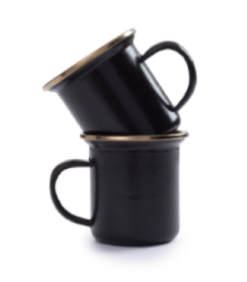 Barebones Espresso Cup/Enamel Set 2 Pcs Charcoal