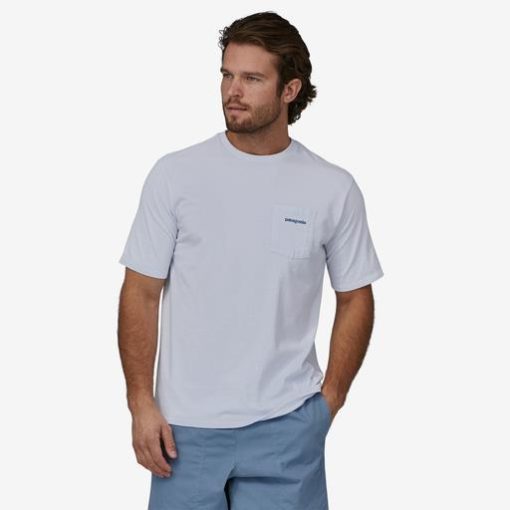 Patagonia M’s Boardshort Logo Pocket Responsibili-Tee WHI