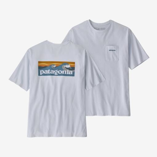 Patagonia M’s Boardshort Logo Pocket Responsibili-Tee WHI