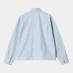 W‘ Nota Shirt Jac Cotton Poplin Bova Stripe, Bluebird
