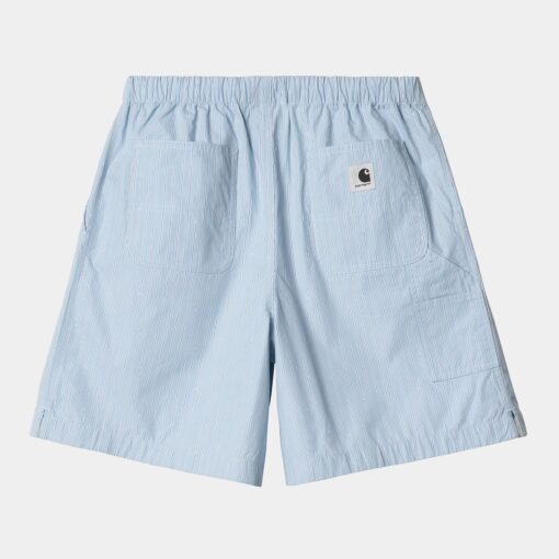 W‘ Nota Short Cotton Poplin Bova Stripe, Bluebird