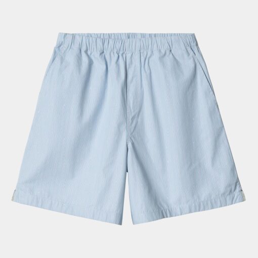 W‘ Nota Short Cotton Poplin Bova Stripe, Bluebird